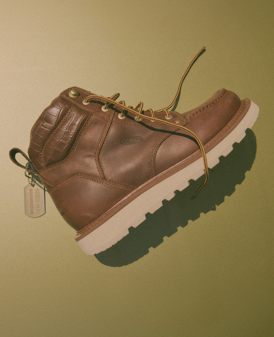 Keen Popular style | Men's Cincinnati 6" Boot (Soft Toe) x Noon Goons Leather Brown/Off White