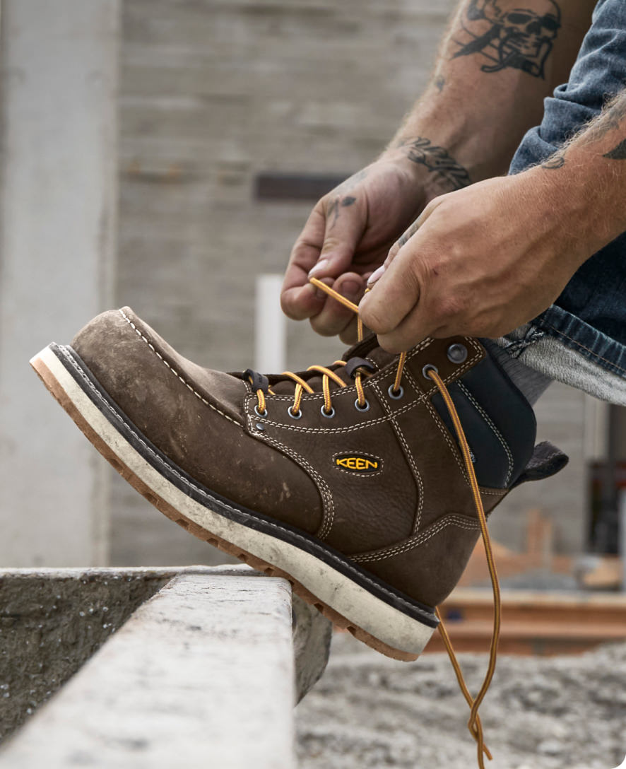 Keen Popular style | Men's Cincinnati 6" Waterproof Boot (Carbon Toe) Dark Chocolate/Sandshell