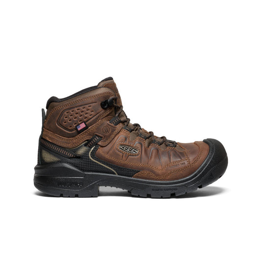 Keen | Men's Targhee IV Waterproof Work Boot (Carbon Toe) Dark Earth/Black