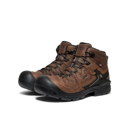 Keen | Men's Targhee IV Waterproof Work Boot (Carbon Toe) Dark Earth/Black