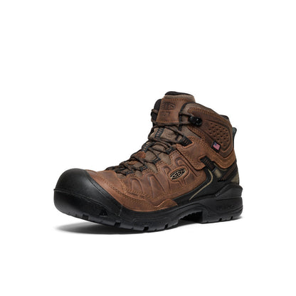 Keen | Men's Targhee IV Waterproof Work Boot (Carbon Toe) Dark Earth/Black