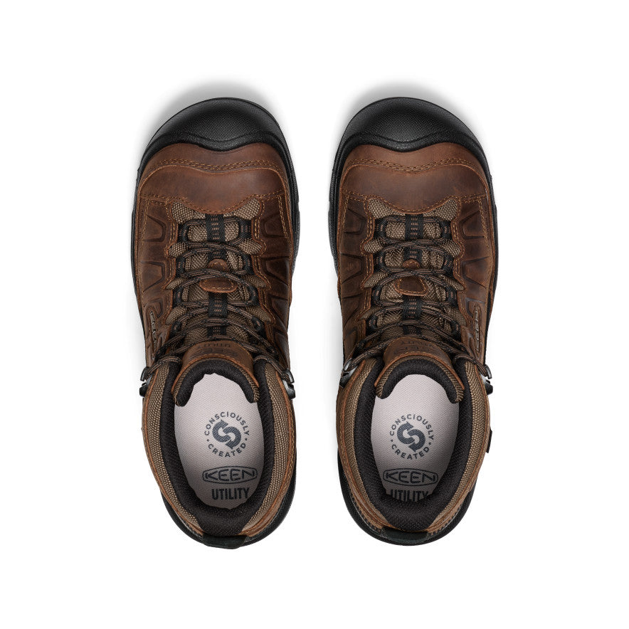 Keen | Men's Targhee IV Waterproof Work Boot (Carbon Toe) Dark Earth/Black