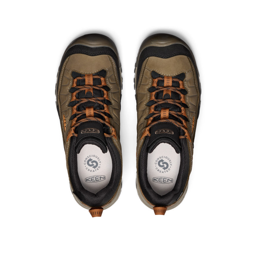 Keen On sale | Men's Targhee IV Wide Waterproof Hiking Shoe Sea Turtle/Roasted Pecan