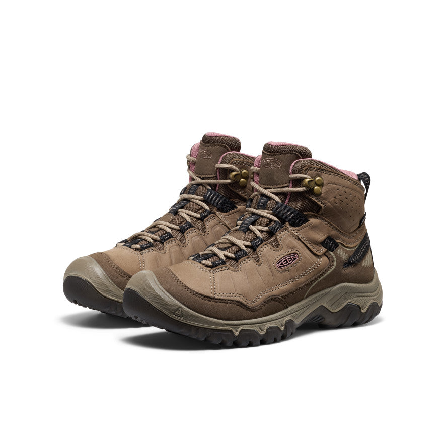 Keen Popular style | Women's Targhee IV Wide Waterproof Hiking Boot Brindle/Nostalgia Rose