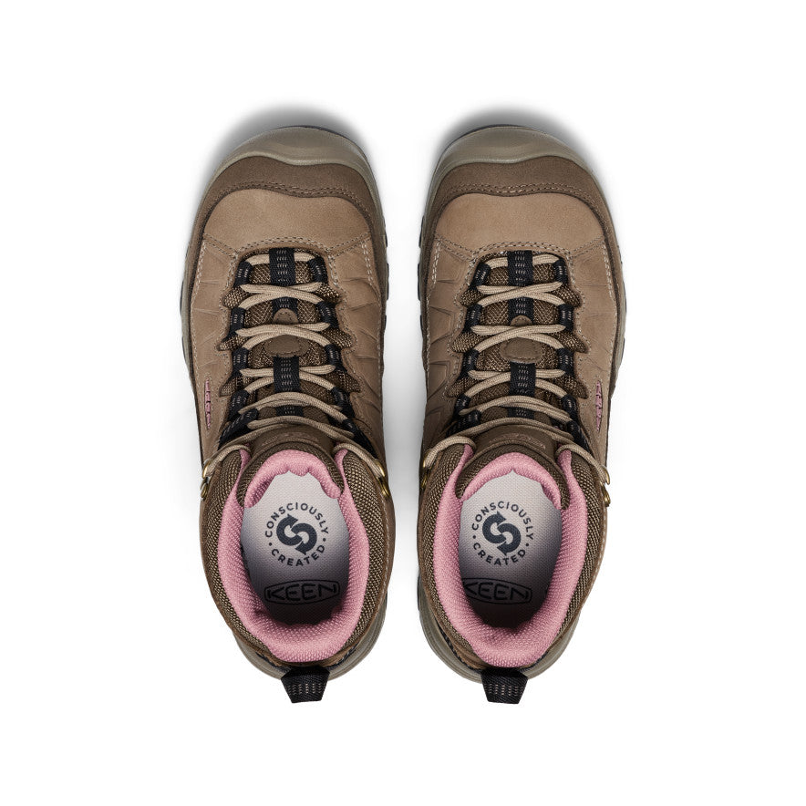 Keen Popular style | Women's Targhee IV Wide Waterproof Hiking Boot Brindle/Nostalgia Rose