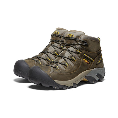 Keen Near Me | Men's Targhee II Mid Waterproof Hiking Boots Black Olive/Yellow