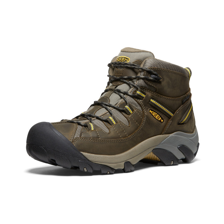 Keen Near Me | Men's Targhee II Mid Waterproof Hiking Boots Black Olive/Yellow