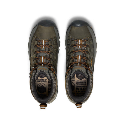 Keen | Men's Targhee III Waterproof Mid Wide Black Olive/Golden Brown