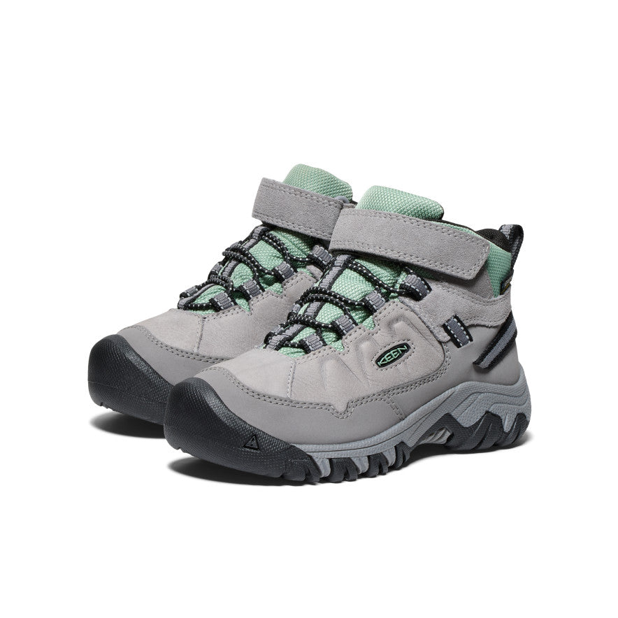 Keen Sale | Little Kids' Targhee IV Waterproof Hiking Boot Alloy/Granite Green