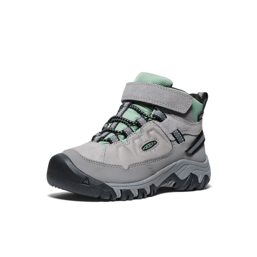 Keen Sale | Little Kids' Targhee IV Waterproof Hiking Boot Alloy/Granite Green