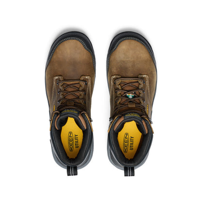 Keen Online | Men's CSA Evanston 6" Waterproof Boot (Carbon Toe) Bison/Black