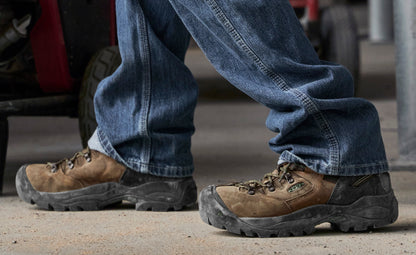 Keen Discount | Men's Pittsburgh Energy 6" Waterproof Boot (Carbon Toe) Bison/Black