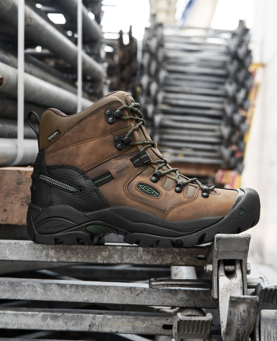 Keen Discount | Men's Pittsburgh Energy 6" Waterproof Boot (Carbon Toe) Bison/Black