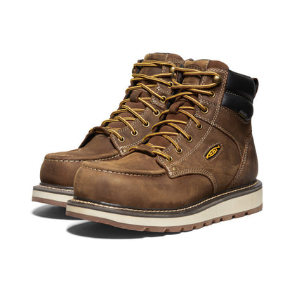 Keen US | Men's Cincinnati 6" Waterproof Boot (Carbon Toe) Belgian/Sandshell