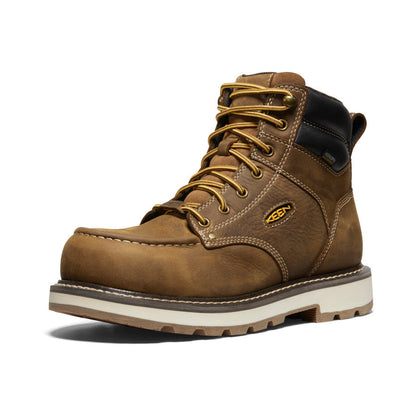 Keen Discount | Men's Cincinnati 6" Waterproof 90° Heel Boot (Carbon Toe) Belgian/Sandshell