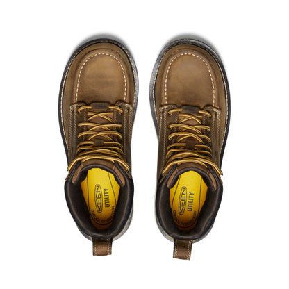 Keen Discount | Men's Cincinnati 6" Waterproof 90° Heel Boot (Carbon Toe) Belgian/Sandshell