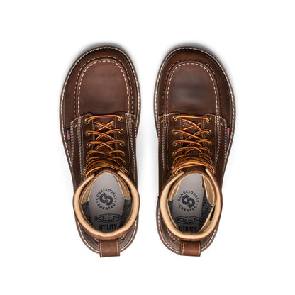 Keen US | Men's Liberty 8" Waterproof Boot (Carbon Toe) Chestnut/Gum
