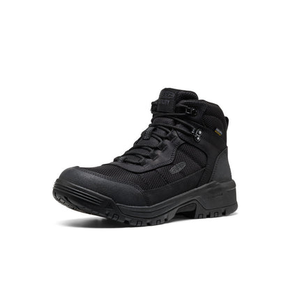 Keen Popular style | Men's Skokie Waterproof Work Boot (Soft Toe) Black/Black