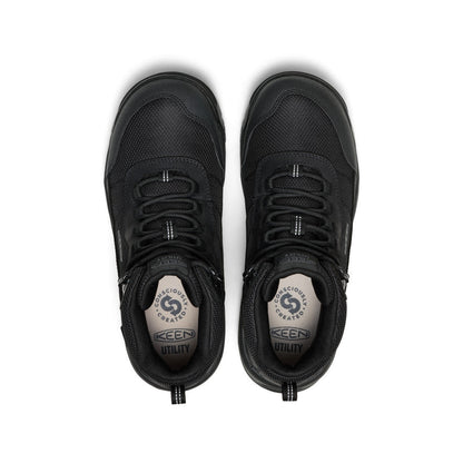 Keen Popular style | Men's Skokie Waterproof Work Boot (Soft Toe) Black/Black