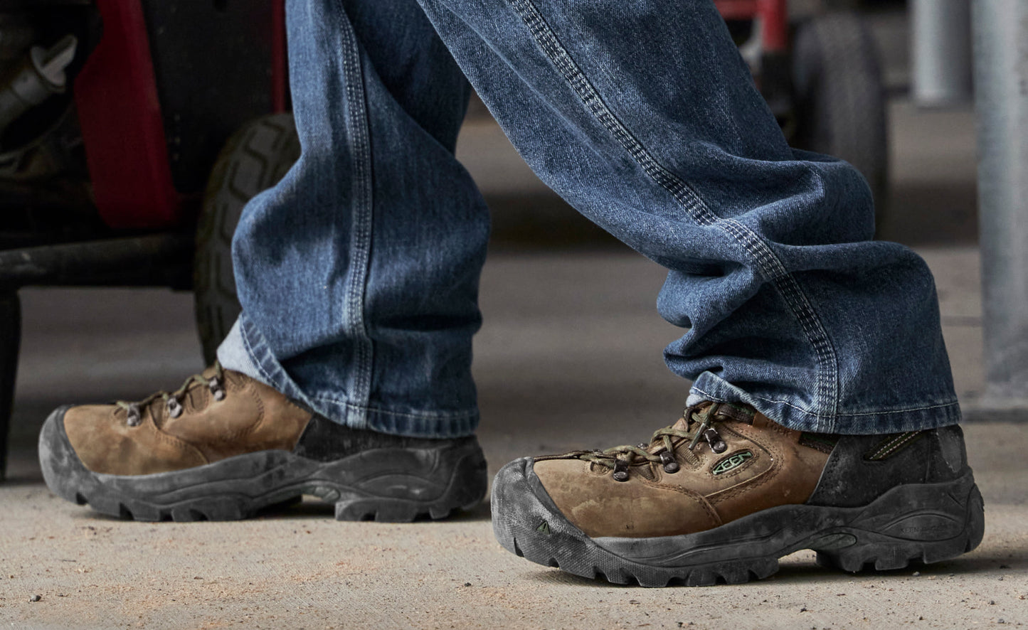 Keen Sale | Men's Pittsburgh Energy 6" Waterproof Boot (Soft Toe) Cascade Brown/Greener Pastures
