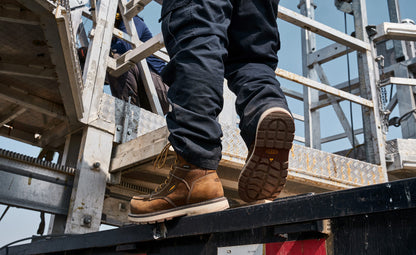 Keen New | Men's Cincinnati 8" Waterproof 90° Heel Boot (Carbon Toe) Belgian/Sandshell