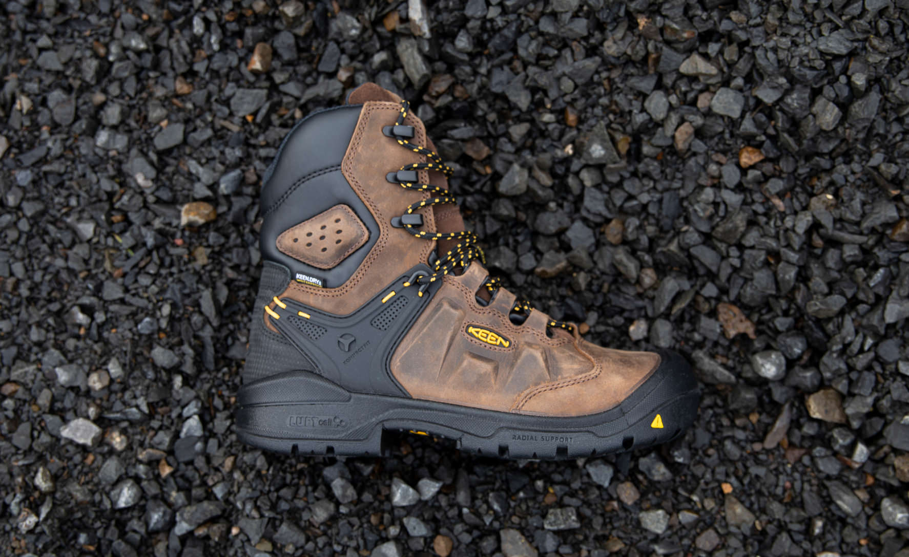Keen Popular style | Men's Dover 8" Waterproof Boot (Carbon Toe) Dark Earth/Black