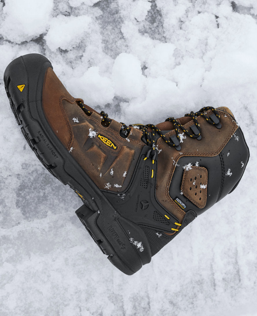 Keen Popular style | Men's Dover 8" Waterproof Boot (Carbon Toe) Dark Earth/Black