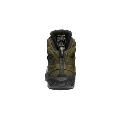 Keen Online | Men's Reno Mid Waterproof (Carbon Toe) Dark Olive/Black