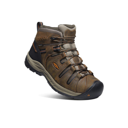Keen On sale | Men's Flint II Waterproof Mid (Soft Toe) Black Olive/Brindle