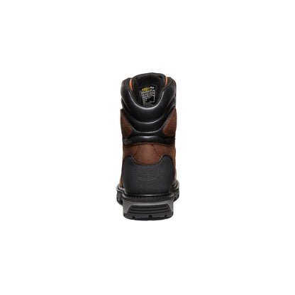 Keen New | Men's Camden 8" Insulated Waterproof Boot (Carbon Toe) Leather Brown/Black