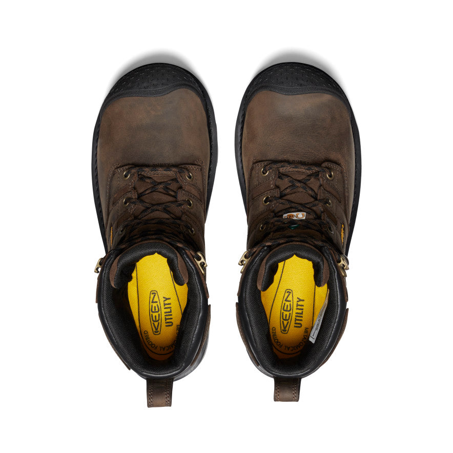 Keen Sale | Men's CSA Camden 6" Waterproof Boot (Carbon Toe) Dark Earth/Black