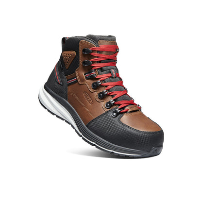 Keen Discount | Men's Red Hook Waterproof Boot (Carbon Toe) Tobacco/Black