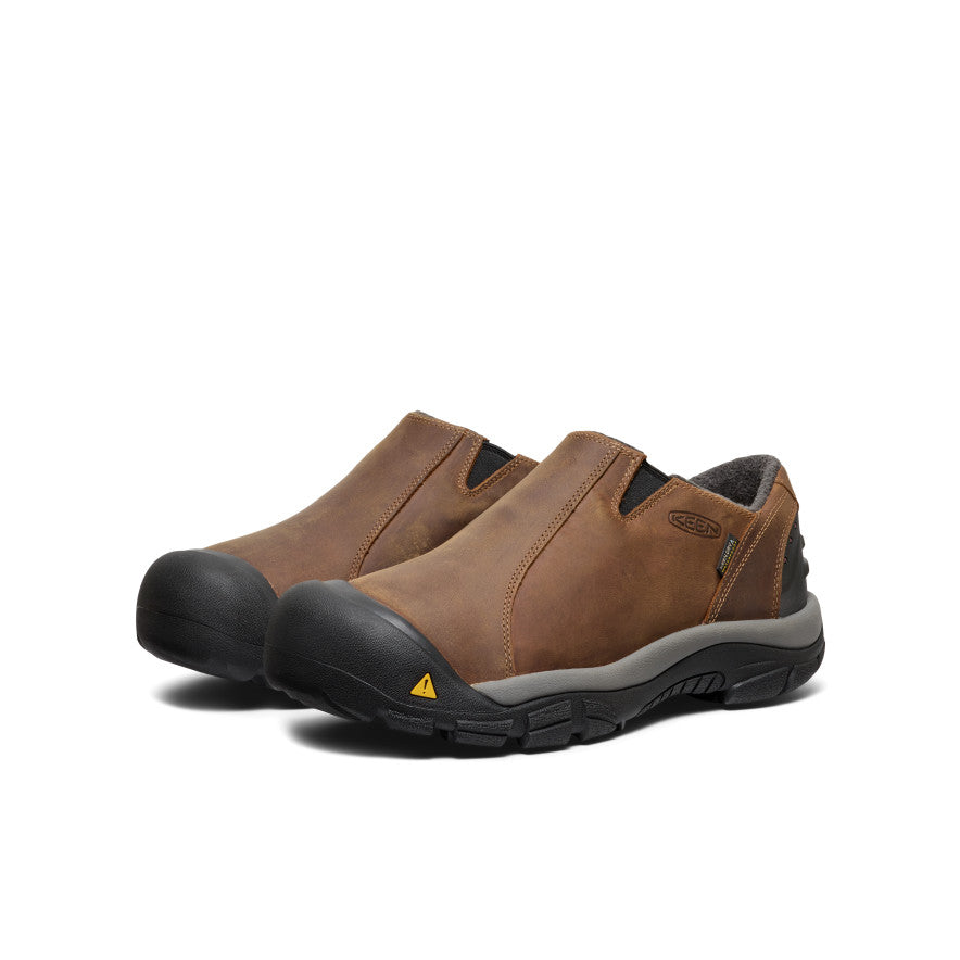 Keen | Men's Brixen Waterproof Shoe Wide Slate Black/Madder Brown