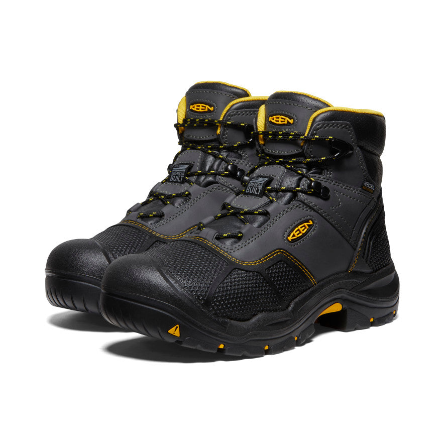 Keen Online | Men's Logandale Waterproof Boot (Steel Toe) Raven/Black