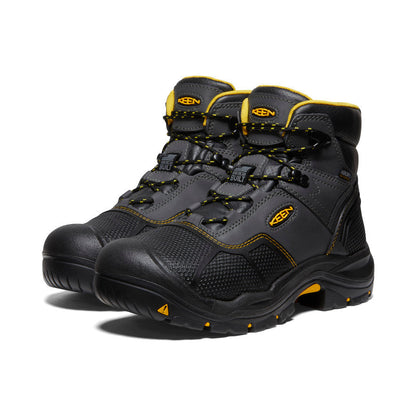 Keen Online | Men's Logandale Waterproof Boot (Steel Toe) Raven/Black