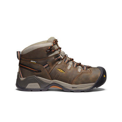 Keen Discount | Men's Detroit XT Waterproof Boot (Soft Toe) Black Olive/Leather Brown
