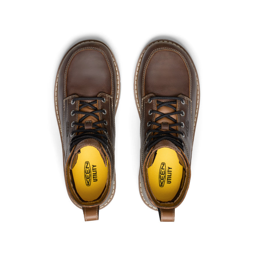 Keen Near Me | Men's San Jose 6" Waterproof 90° Heel Boot (Aluminum Toe) Bison/Black