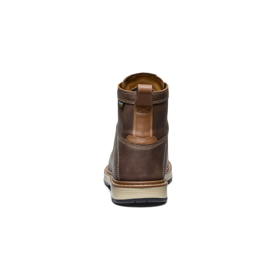 Keen Near Me | Men's San Jose 6" Waterproof 90° Heel Boot (Aluminum Toe) Bison/Black