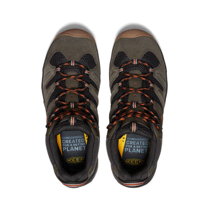 Keen | Men's Headout Waterproof Hiking Boot Black Olive/Fossil Orange