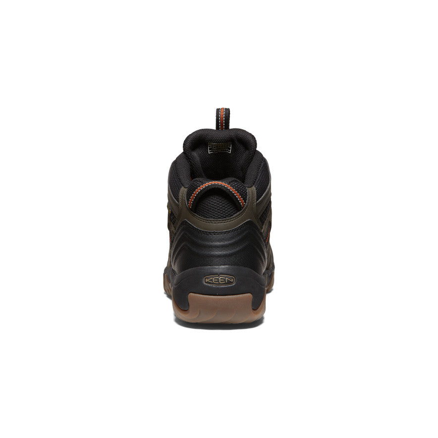 Keen | Men's Headout Waterproof Hiking Boot Black Olive/Fossil Orange