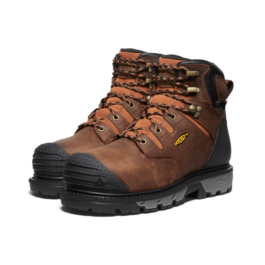 Keen Online | Men's Camden 6" Waterproof Boot INT MET (Carbon Toe) Leather Brown/Black