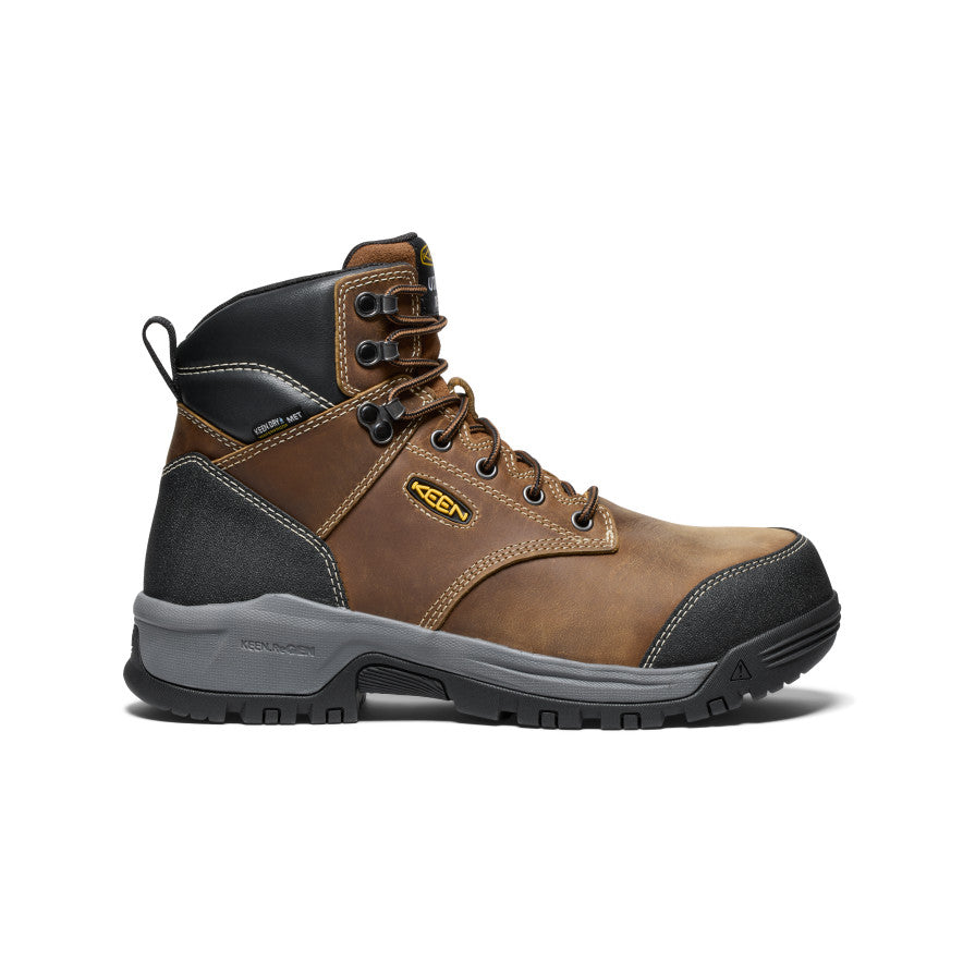 Keen On sale | Men's Evanston 6" Waterproof Boot INT MET (Carbon Toe) Bison/Black