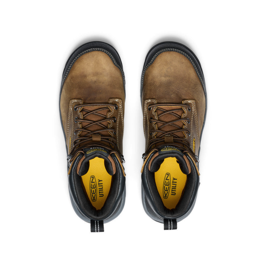 Keen On sale | Men's Evanston 6" Waterproof Boot INT MET (Carbon Toe) Bison/Black