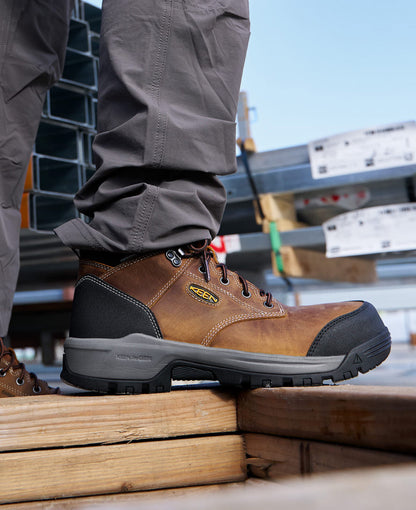Keen On sale | Men's Evanston 6" Waterproof Boot INT MET (Carbon Toe) Bison/Black