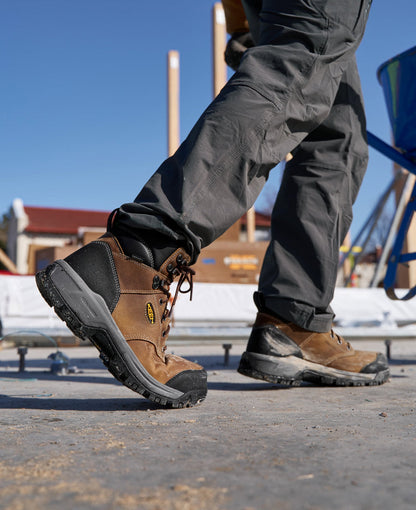 Keen On sale | Men's Evanston 6" Waterproof Boot INT MET (Carbon Toe) Bison/Black