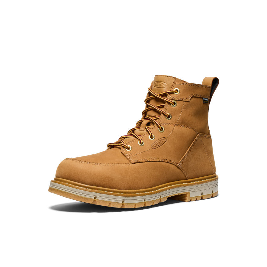 Keen Outlet | Men's San Jose 6" Waterproof 90° Heel Boot (Soft Toe) Bistre/Gum