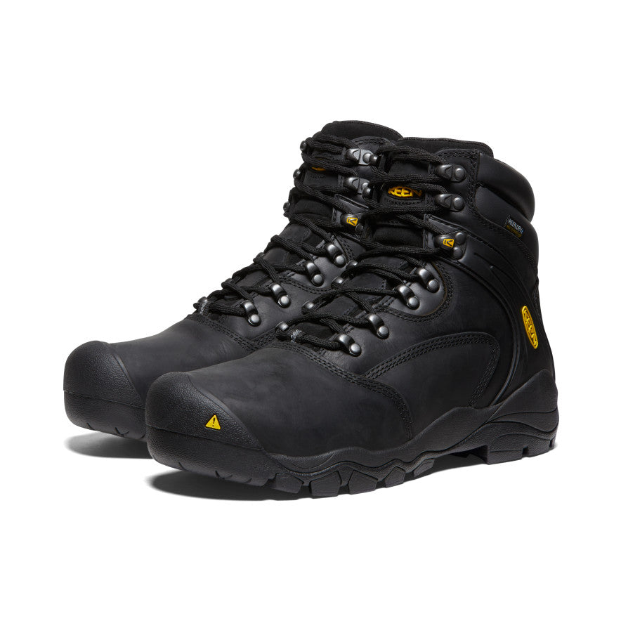 Keen On sale | Men's Louisville 6" Waterproof Boot (Steel Toe) Black