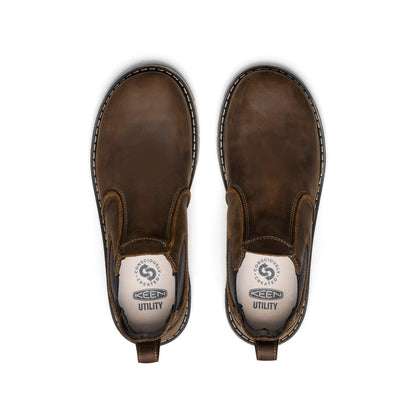 Keen Hot style | Men's San Jose Chelsea 90° Heel Boot (Aluminum Toe) Cascade Brown/Gum