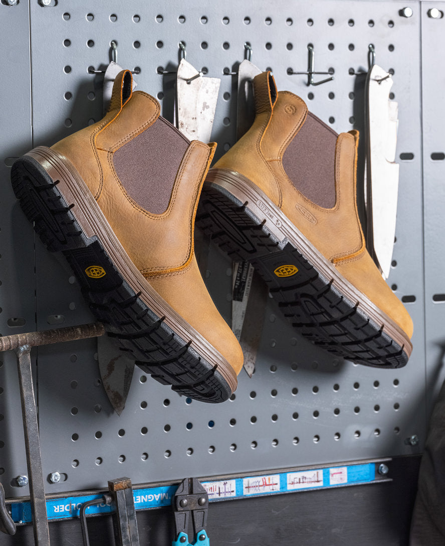 Keen New | Men's San Jose Chelsea 90° Heel Boot (Soft Toe) Belgian/Gum