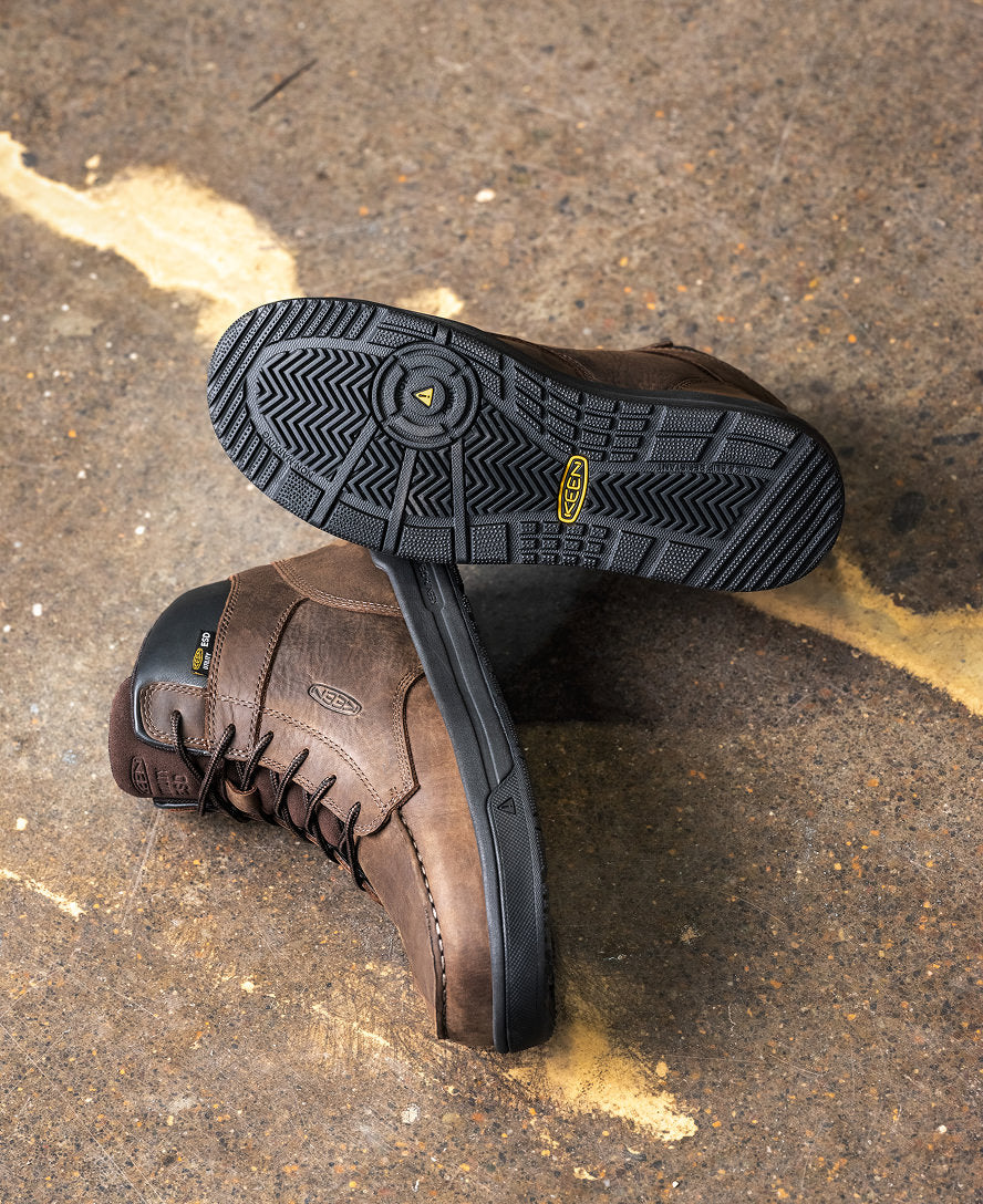 Keen Online | Men's Gibson ESD Boot (Carbon Toe) Cascade Brown/Black